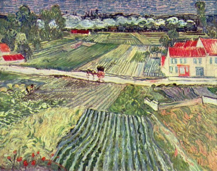 Vincent Van Gogh Landschaft bei Auvers im Regen china oil painting image